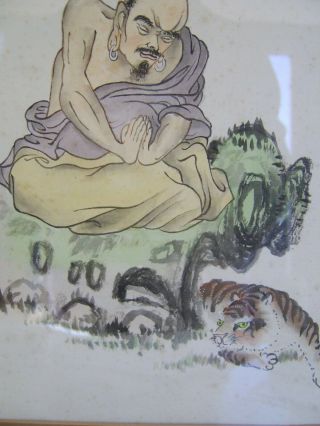 GOOD SIZED ANTIQUE CHINESE WATERCOLOUR PAINTING ON SILK - 6