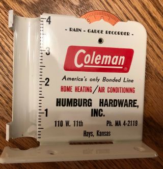Vintage Rain Gauge Recorder - Coleman - Hays Kansas - Best You Will Find 5