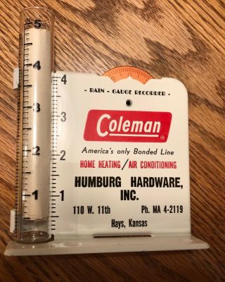 Vintage Rain Gauge Recorder - Coleman - Hays Kansas - Best You Will Find 7