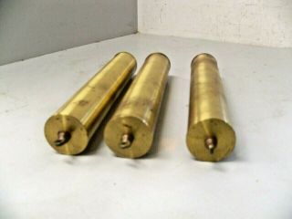 3 1 5/8 " Dia Brass Grandfather Clock Weights