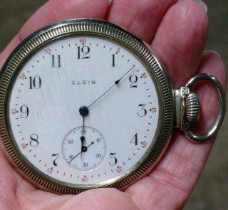 1907 Elgin 3 Fingers 16s 17j Grade 339 Model 6 Pocket Watch