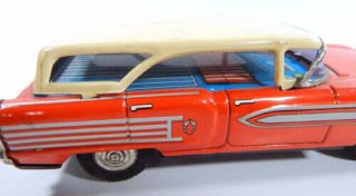 NT Cragstan Oldsmobile 88 Red Tin Toy Friction Car Litho Interior 2