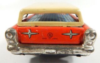 NT Cragstan Oldsmobile 88 Red Tin Toy Friction Car Litho Interior 3