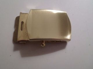 U.  S Military Solid Brass Belt Buckle 1 " 1/4 Wide U.  S.  A Made For Trouser Belt