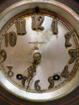 Seth Thomas Small Raised Numeral & Striking Mahogany Bracket Clock - - 1900 2