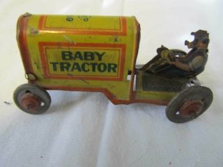 Antique Tin Penny Toy Baby Tractor Made In Germany