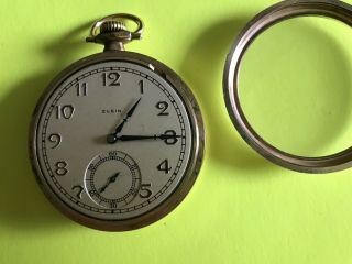 1934 Elgin 16s 15j 10K Gold Rolled Plate Pocket Watch Running & Keeping Time 3