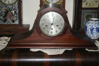 Antique Ansonia Tambour Mantle Clock Westminster Chimes Sonia No.  1