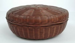 RARE LARGE ANTIQUE Chinese Sewing Basket Betty - Lou Collectio 108 3