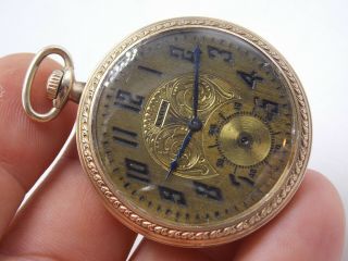 Vintage Antique Art Deco Elgin Pocket Watch 12 Size Grade 303 Circa 1921