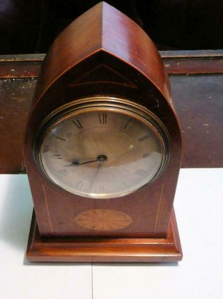 Antique 19th Century Inlaid Wood Case Shelf Clock R Stewart Buchanan St Glasgow