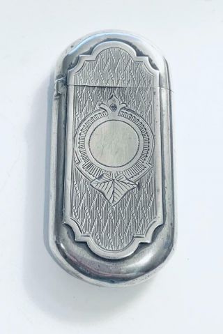 1900s Whiting Sterling Needle Case? Or Match Safe? Perhaps Only The Shadow Knows