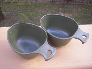 Two (2) Swedish Army Plastic Mess Kit Cups Or " Kasa " - Old Stock