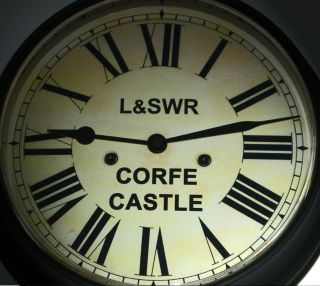 London & South Western Railway,  Victorian Style Waiting Room Clock,  Corfe Castle