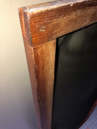 1920’s Vintage antique Wood Window Copper Screen orig hardware 36.  75 X 17.  25 7