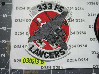 Usaf Air Force Squadron Patch 333rd Fighter Sqdn Lancers Seymour Johnson F - 15e