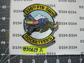 Usaf Air Force Squadron Patch 336th Fighter Sqdn Rocketeers Seymour Johnson