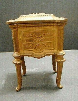 Antique French Footed Casket Jewelry Box Marked Depose N.  10 Vintage