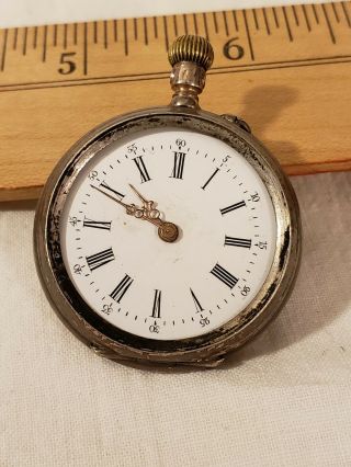Antique Remontoir Cylindre 800 Silver Pocket Watch But Cool