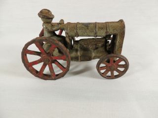 Antique Arcade Toy Cast Iron Fordson Tractor with Decal 4