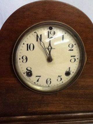 Vintage classic E.  INGRAHAM Co.  Duplex No.  1 Mantel Clock - As - Is 8