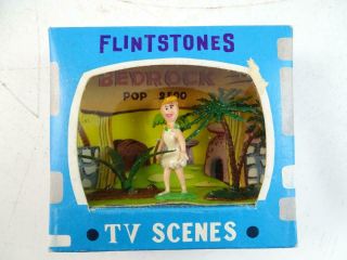 Vintage Marx Tinykins Flintstones Wilma Tv Scenes 1960s Cartoon Toy Old