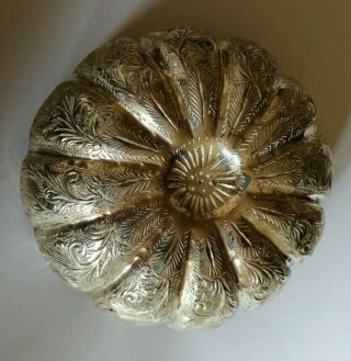 Antique/vintage Indian silver open Lotus flower bowl - 153 gms 4