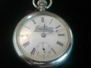 WATCHMAKER SPECIAL: Size 18,  CHOO - CHOO DIAL,  ERA Pocket Watch 3