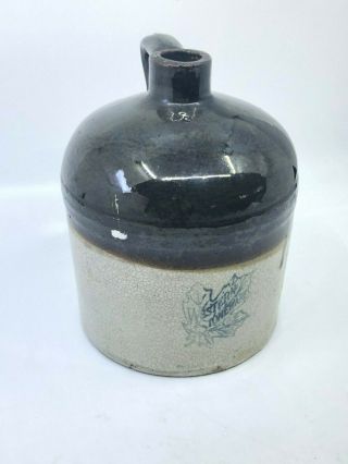 Rare Western Stoneware Glazed 1/2 Gallon? Whiskey Jug 2