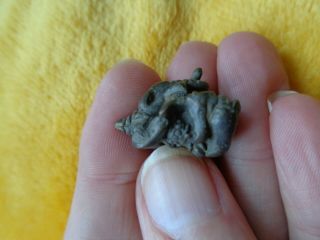 ANTIQUE THAI BRONZE BUDDHA GANESHA / GANESH ELEPHANT GOD AMULET CHARM 4