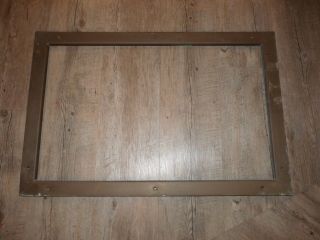 Old Antique Vintage Reclaimed Copper Door Mat Well,  Surround,  Frame,  66 X 41 Cm