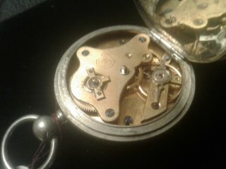 Size 12,  SINAlA Pocket Watch,  Key Wind,  Key Set.  Choo - Choo Dial.  (Russian?) 7