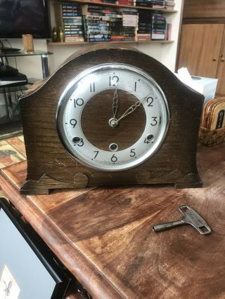 Antique/vintage Art Deco Mantel Clock Norland Westminster/whittington Dual Chime