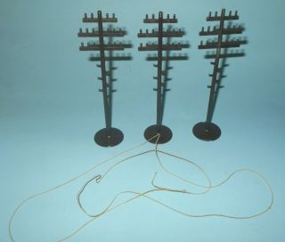 1960s Marx Big Inch Pipeline Play Set Plastic Electric Poles And String