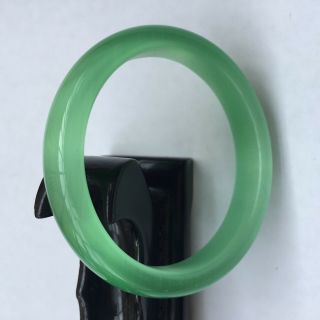 60mm Chinese Natural green Lavender Nephrite Jade/ Gems Bracelet Bangle 2