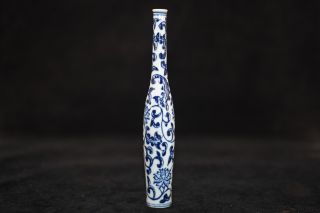 Chinese Antique Hand - Painted Blue And White Porcelain Vase @1