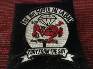 1st Bn 508th In Abn Fury From The Sky Military Patch