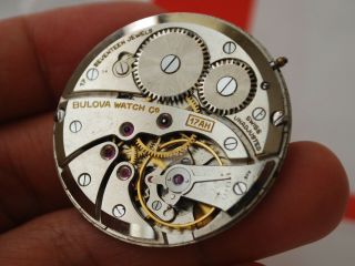 Vintage BULOVA 17AH 17J Pocket Watch Movement - - 4