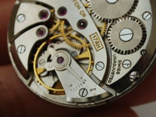 Vintage BULOVA 17AH 17J Pocket Watch Movement - - 5