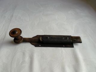 French Antique 19th Century Iron Door Lock Slide Bolt Hardware