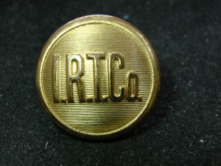 I.  R.  T.  Co.  Railroad York City (1st Subway Rt) 23mm Coat Button Scovill C 1906