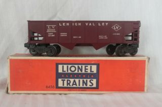 Vintage Lionel 6456 Postwar Hopper Car Red 2 Bay W/box 0 Gauge Lehigh Valley