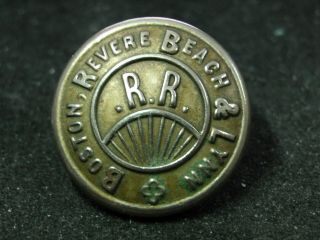 Boston,  Revere Beach & Lynn Railroad Narrow Gauge Rr 23mm Nickel Button C 1884