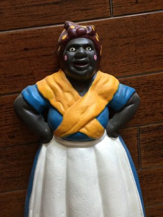 Vintage Door Stop Mammy Black Americana Aunt Jemima Cast Iron Statue