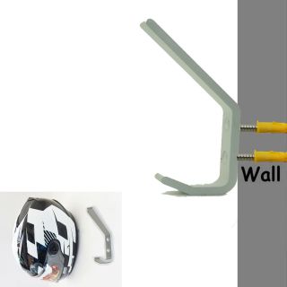 2 Motorcycle Helmet Holder,  Jacket Hanger,  STAINLESS STEEL - Wall Mount Display Rack 2