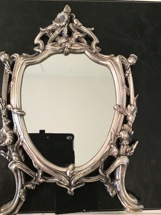 Ornate Cast Iron Standing Vanity Mirror - Gorgeous