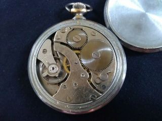 Rare Vintage Old UMF Ruhla Saturn Mechanical Men ' s German Pocket Watch 6