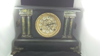 Antique Sessions Clock Co.  8 Day 1/2 Hour Strike Cathedral Gong Mantle Clock