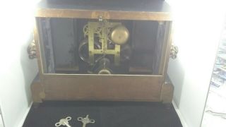 Antique SESSIONS Clock Co.  8 Day 1/2 Hour Strike Cathedral Gong Mantle Clock 6