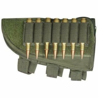 Tactical Butt Stock Sniper Rifle Shell Pouch Cheek Rest Od Green Right Handed